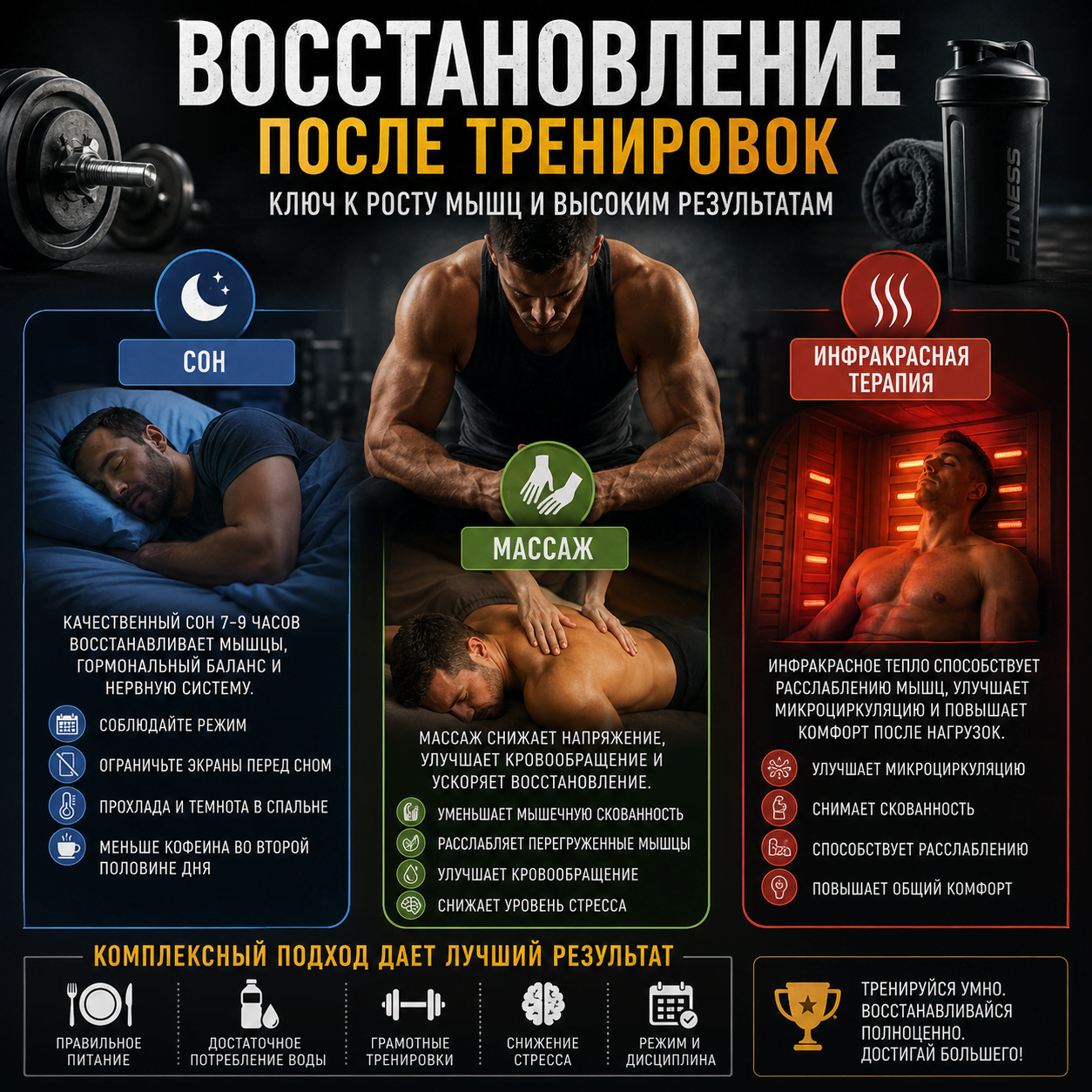 Восстановление после тренировок: ключ к росту мышц и высоким результатам